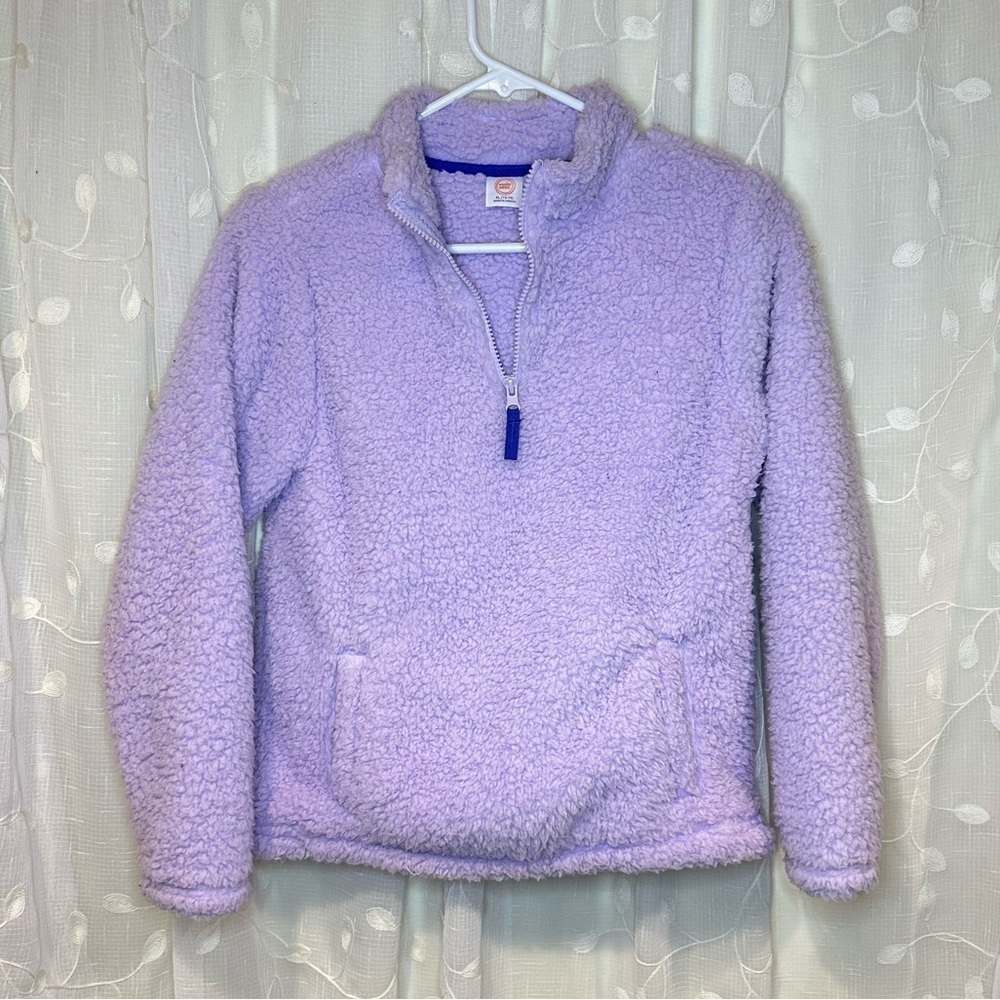 Wonder Nation Girls Fleece Sherpa Jacket, Size XL (14/16)